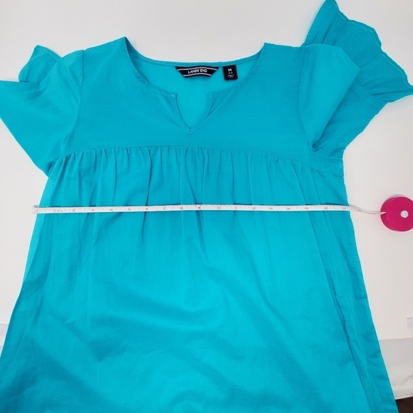Swimsuit Cover Up Shirt- Girls- LANDS' END- Size Medium- Aqua Blue - Picture 11 of 16